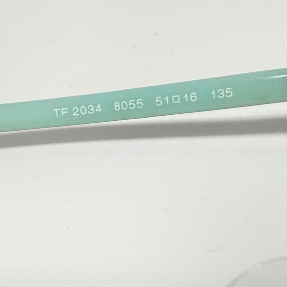 Tiffany Co TF 2034 8055 51016 135 Black Light Blue Eyeglasses Frames 21405 - Picture 5 of 7